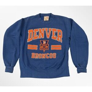 Vintage 90s Denver Broncos Crable Sportswear Crewneck Sweatshirt Size Medium